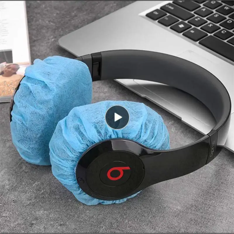 

Non-woven Dustproof Earphone Cover Suitable For 10-12CM Earphone Disposable Anti-sweat Earmuff Wholesale Direct Sale