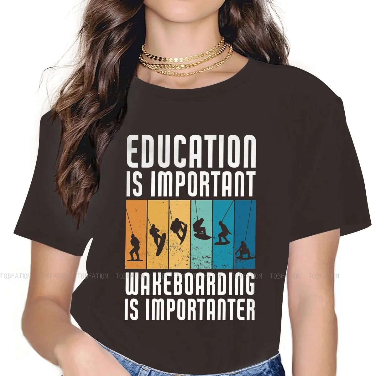 

Женская футболка с забавным принтом для кайтсерфинга