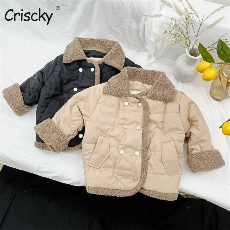 

Criscky Autumn and Winter 2022 New Casual Children's Down Cotton Padded Jacket with Single Breasted for Boys And Girls Jacket