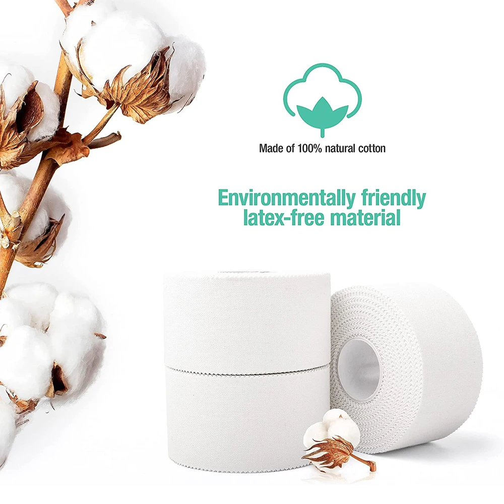 1 рулон белой спортивной ленты для атлетики-очень прочная легко рвется не липкая