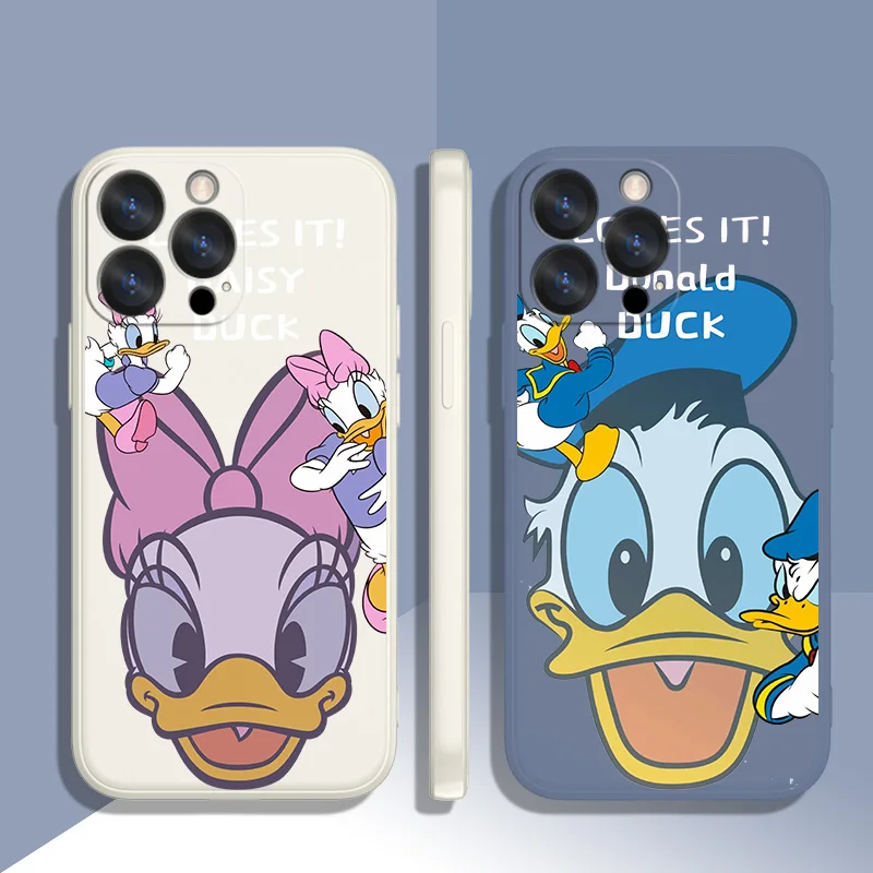 Disney Big Head Donald Duck Phone Case Liquid Rope For iPhone 6 6S 7 8 plus 14 11 12 13 pro MAX 12 13 mini Funda Cover Back Capa