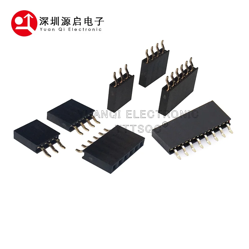 Фото 10 шт. SMT SMD 2/3/4/5/6/7/8/9/40 контактный Однорядный прямоугольный гнездовой штырьковый разъем 2,54 мм Шаг полоса разъем 4P/5P/6P/8P/9P №2