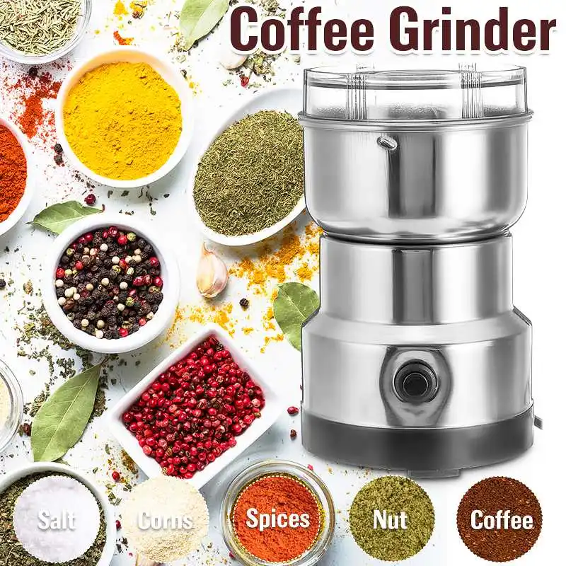

Electric Coffee Grinder for home Nuts Beans Spices Blender Grains Grinder Machine Kitchen Multifunctional Coffe Chopper Blades