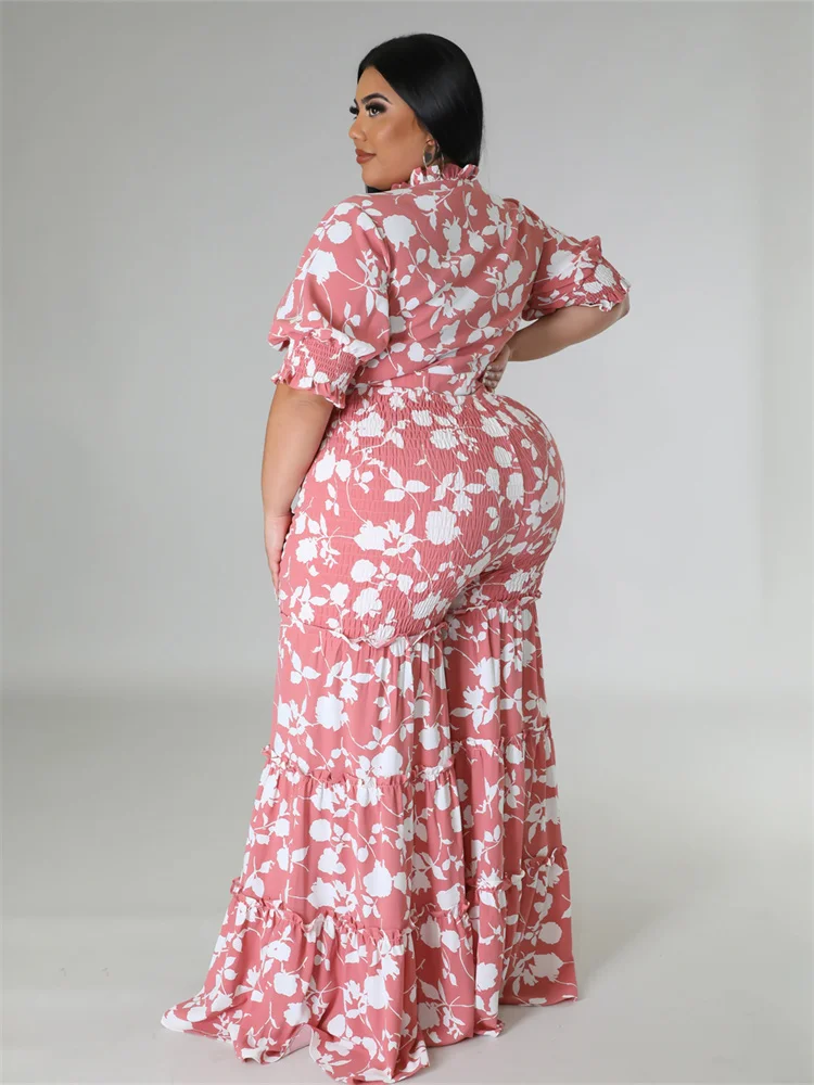 Plus Size Two Piece Sets Women Clothing Shirts Tops and Pants Wide Leg New in Matching Set Wholesale d 3xl 4xl 5xl 6xl