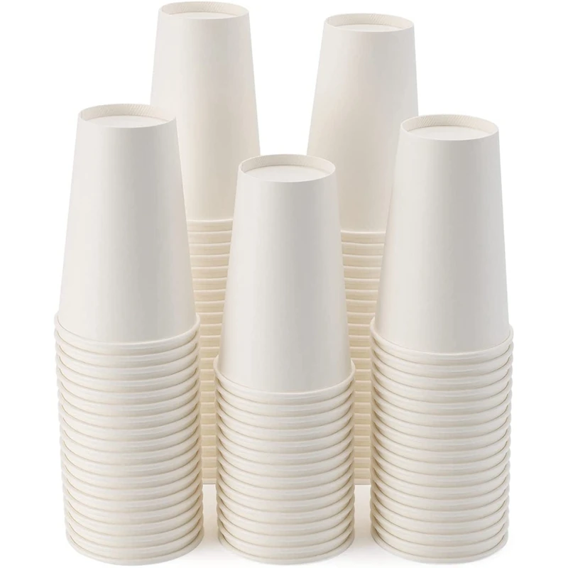 

16 Oz 100 Pack Paper Cups, Coffee Cups, Hot Cups Water Cups, Mouthwash Cups Dispenser, Disposable Cups For Bathroom