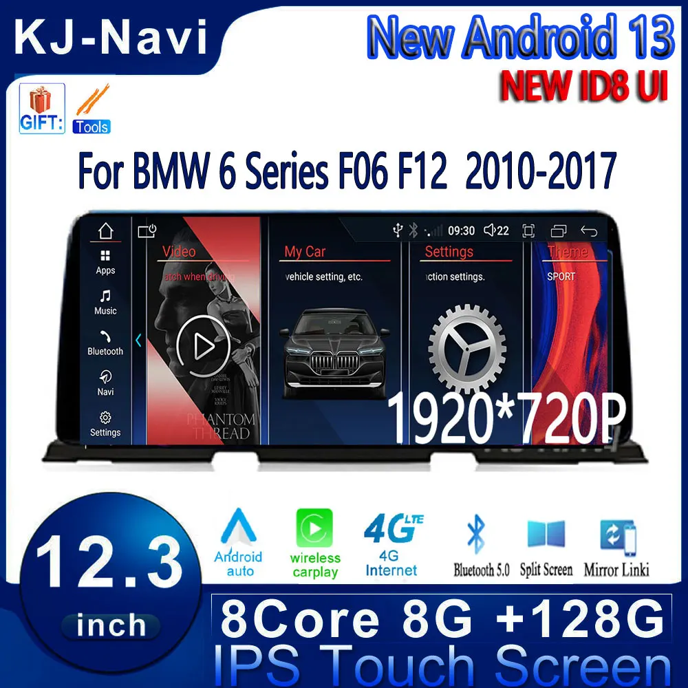 

Android 13 Auto Monitor For BMW 6 Series F06 F12 CIC NBT 2010-2017 Car Multimedia Player Carplay Stereo Radio 12.3 Inch