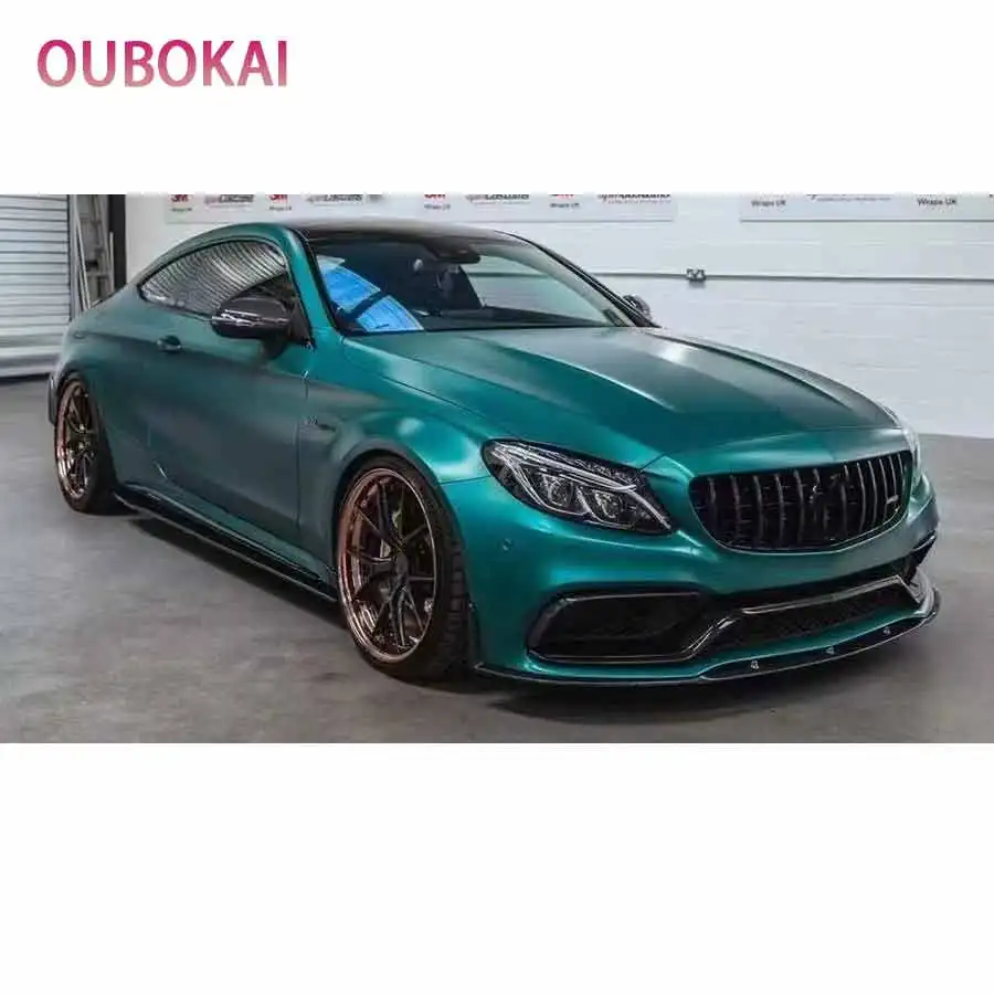Фото Для Mercedes-Benz C-класса W205 C63: карбоновый передний сплиттер, накладка на передний бампер, диффузор, спойлер-«губа», элементы обвеса №5