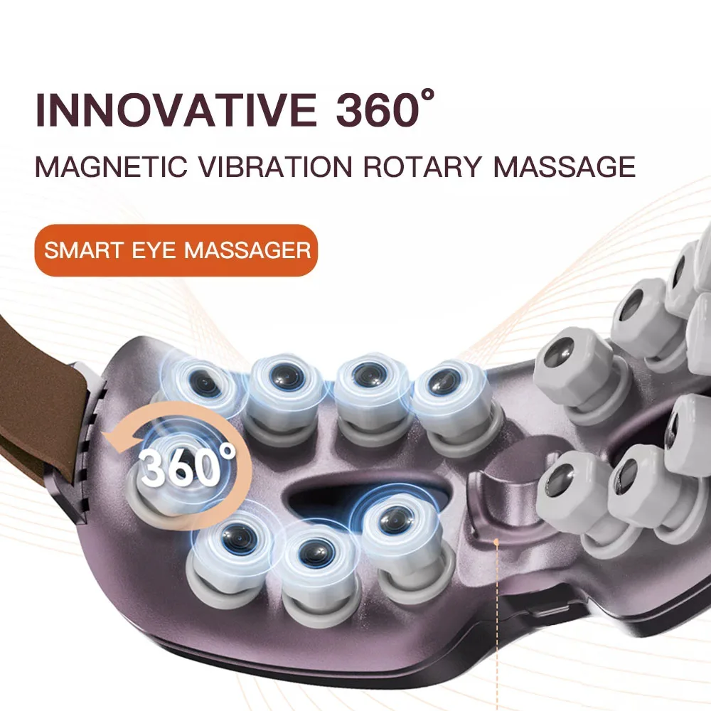 

Magnetic Therapy Bluetooth Eye Massager Acupuncture Point Massage Relieve Fatigue Dark Circles Eye Care Music Instrument