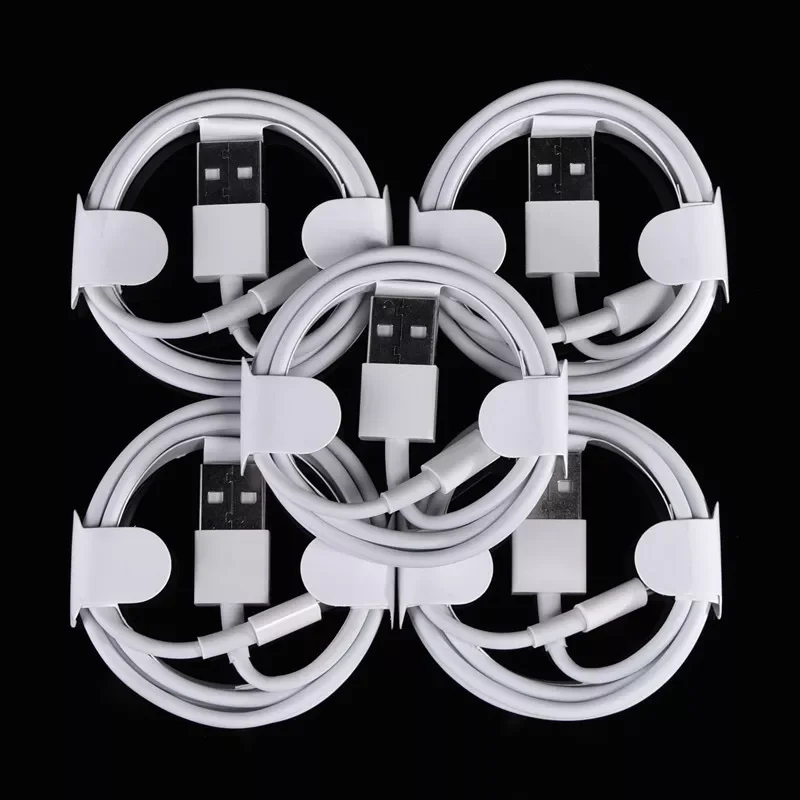

New Fashion For iPhone XS Max X XR SE 5S 5C 5 12 Pro iPad 6S 6 7 8 Plus 11 Pro Data Sync Charge Cord 5PCS/Lot 1M Charging Cable