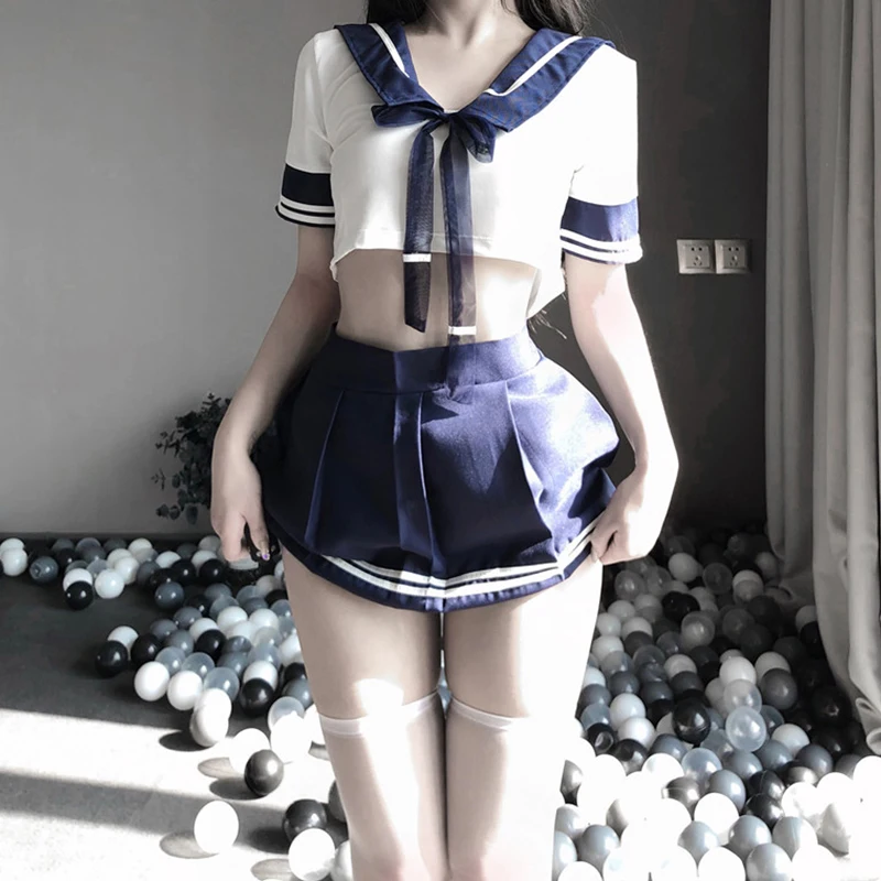 

Сексуальное нижнее белье для студенток, костюм с короткой юбкой для косплея школьницы, одежда для выступления на сцене, сексуальное белье, э...