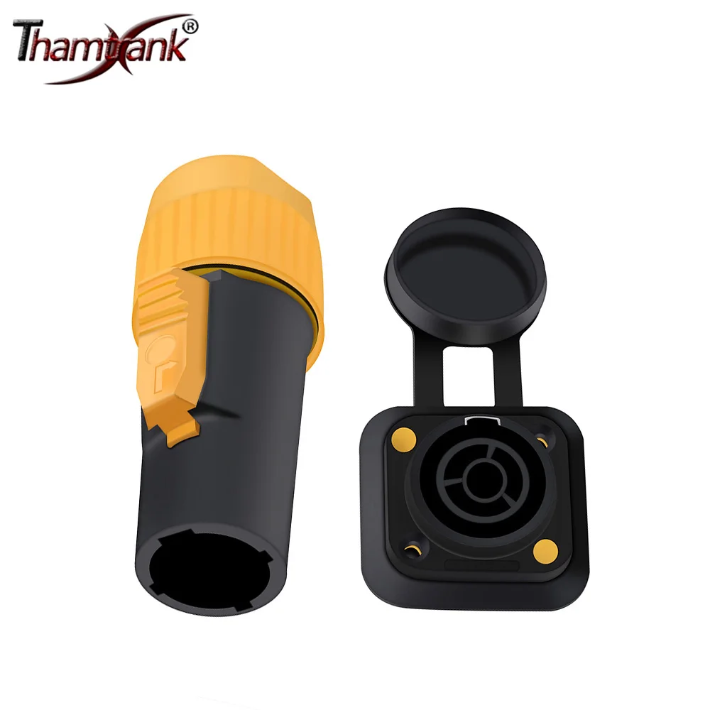 

4pcs 3Pins Waterproof Locking Powercon True Connector NAC3FX-W + PowerCon Chassis Connectors NAC3MPX or NAC3MX-W + NAC3FPX