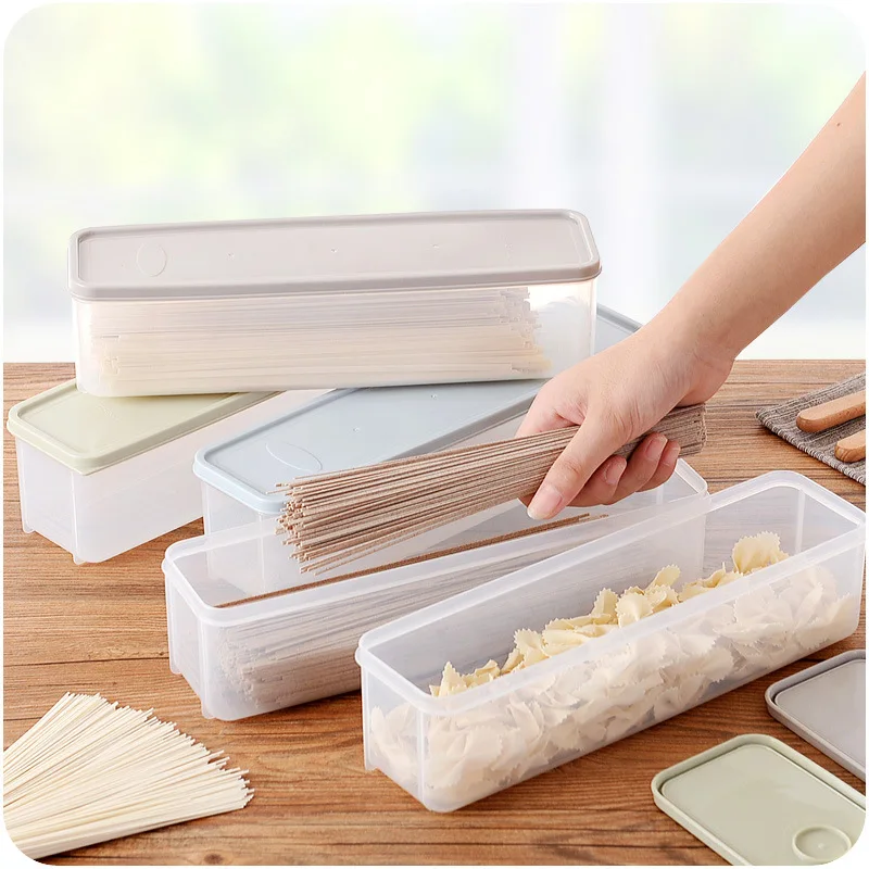 

Japanese Sealed Noodles Crisper Plastic Noodles Spaghetti Box Kitchen Storage Box Food-Grade Noodle Storage Box