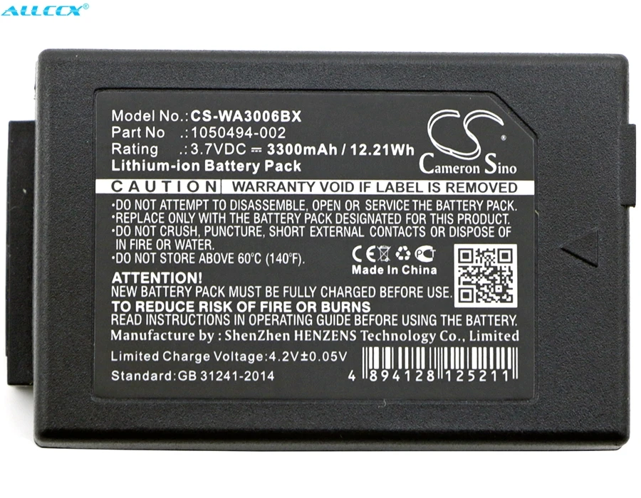 

Cameron Sino 3300mAh Battery for Psion/TEKLOGIX 7525,7525C,7527,G1,G2,G3,WA3006,WA3010,WorkAbout Pro C, For Zebra Pro 4, Pro G4