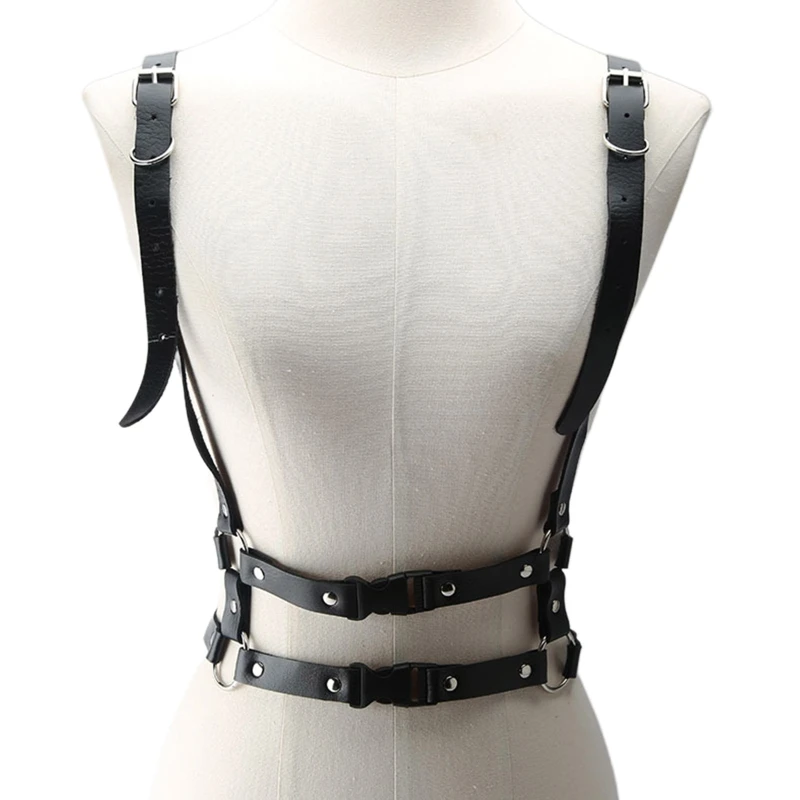 

Women Sexy Garters PU Leather Women Body Bondage Cage Sculpting Harness Waist Belt Straps Suspenders Goth Style Belt