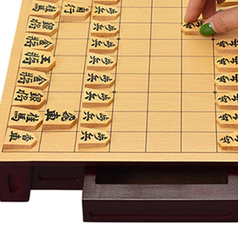 Professional Luxury Shogi Set Wood Board Pieces Chess Organizer Professional Top Shogi Backgammon Schach Games For Family