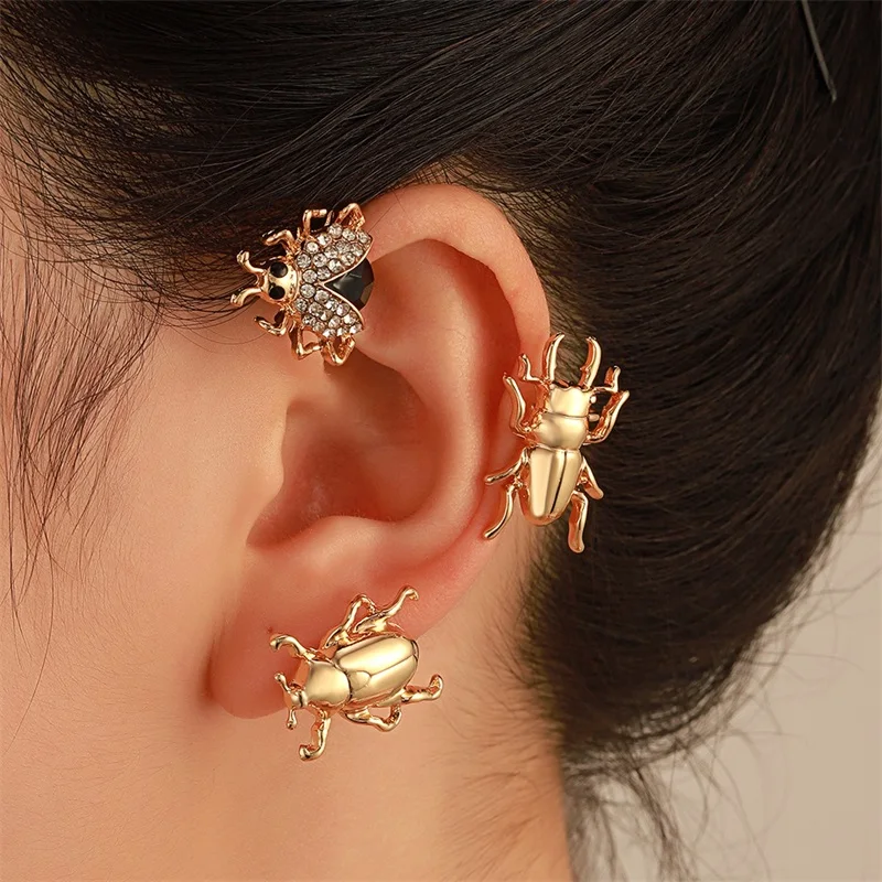Bohemia Scorpion Ear Cuff Fake Piercing Clip on Earrings for Women Insect Ear Clip Without Piercing Snake Beetle Scorpion