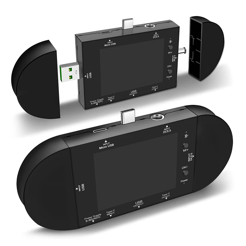 Фото ATORCH UD24 USB тестер Type-C 2,4 дюймов цифровой вольтметр Амперметр внешний аккумулятор детектор напряжения вольт PD триггер Электрический измеритель №3