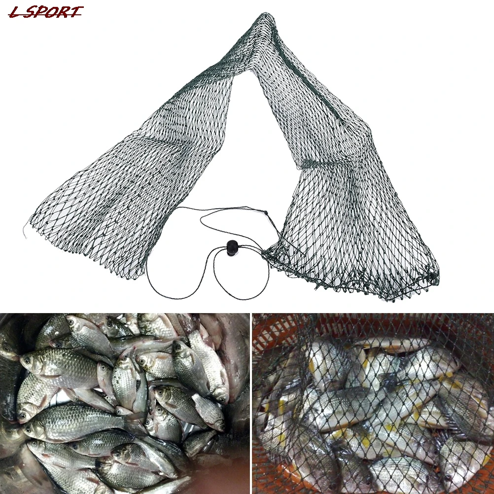 

1Pc foldable fishing nets fish pot trap filet de peche rete pesca fish drying nylon-fishing-net creels