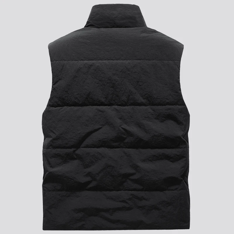 Мужская зимняя бархатная куртка-карго без рукавов плотная теплая флисовая