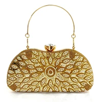 luxury designer handbags 2022 women pu leather evening bags female shoppers purses fashion sequins pearl rhinestone chain clutch