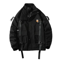 men streetwear jacket black hip hop 2021 autumn cargo harajuku hooded outwear mens clothes oversize 5xl 6xl 7xl