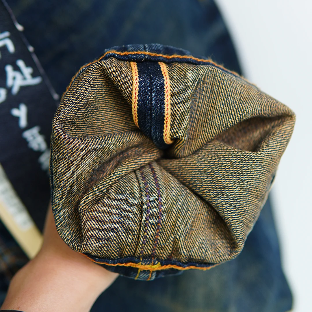 18 унций тяжелые красные винтажные синие джинсы Selvedge для мужчин 100% хлопковые