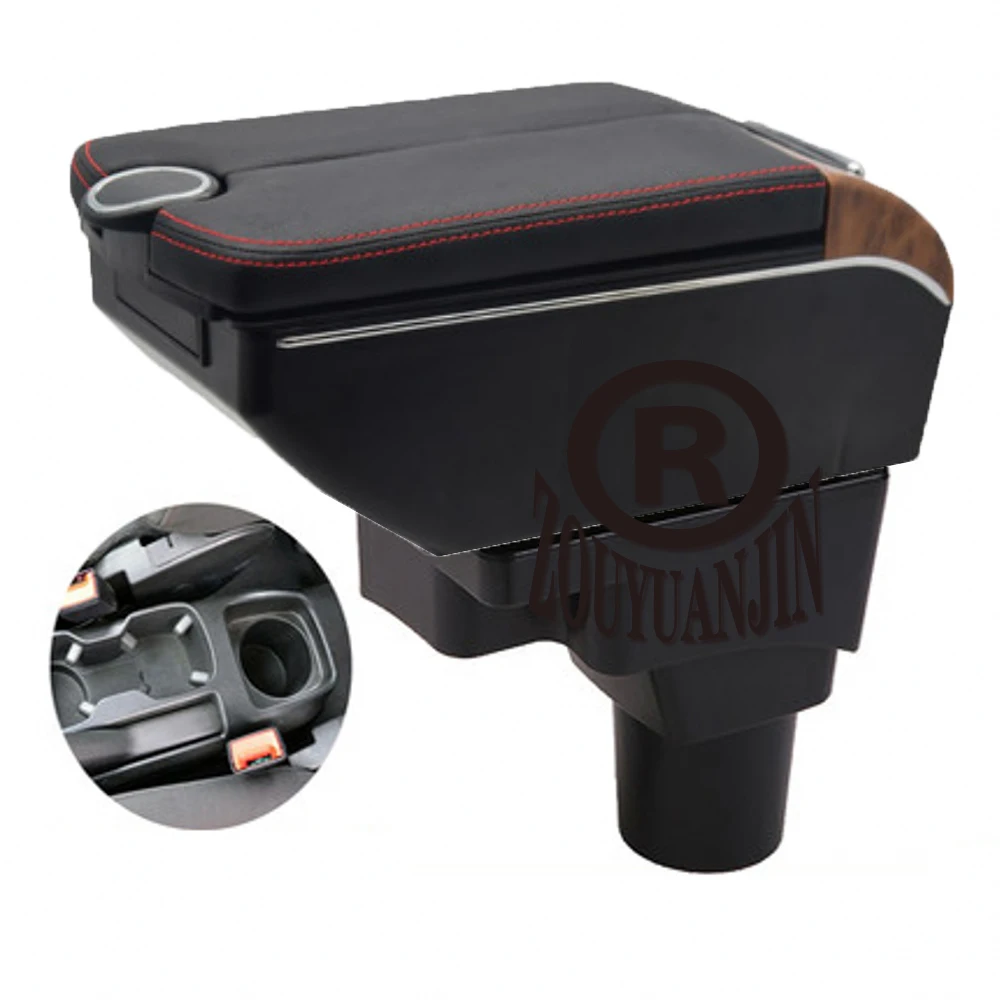 

For Chevrolet AVEO Sonic Armrest Box Retrofit Parts Center Console Special Storage Space Car Elbow Rest with USB Cup Holder