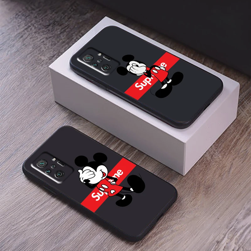 

Disney Mickey Minnie Cartoon Phone Case For Xiaomi Redmi 9 9T 9i 9AT 9A 9C 10S 10T 10 Pro MAX 5G Carcasa Funda Back