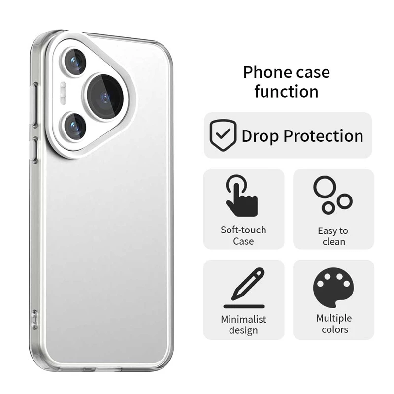 Чехол для Huawei Pura 70 Pro чехол Capas противоударный прозрачный матовый