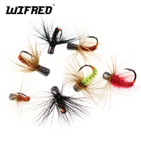 6pcs 1g 0 8g 0 5g 0 3g weighted buggy worm fly ice fishing lure jigs fast sinking nymph flies bait for winter northland fishing
