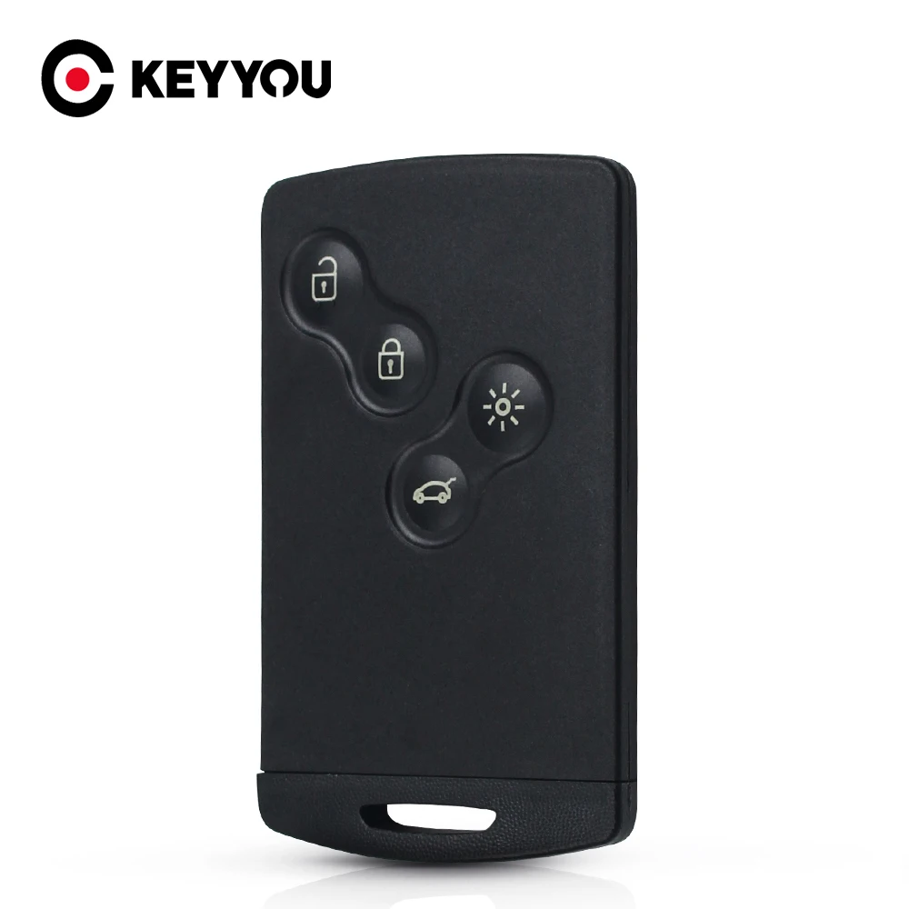 Пульт дистанционного управления KEYYOU с 4 кнопками чехол для смарт-карты Renault Laguna