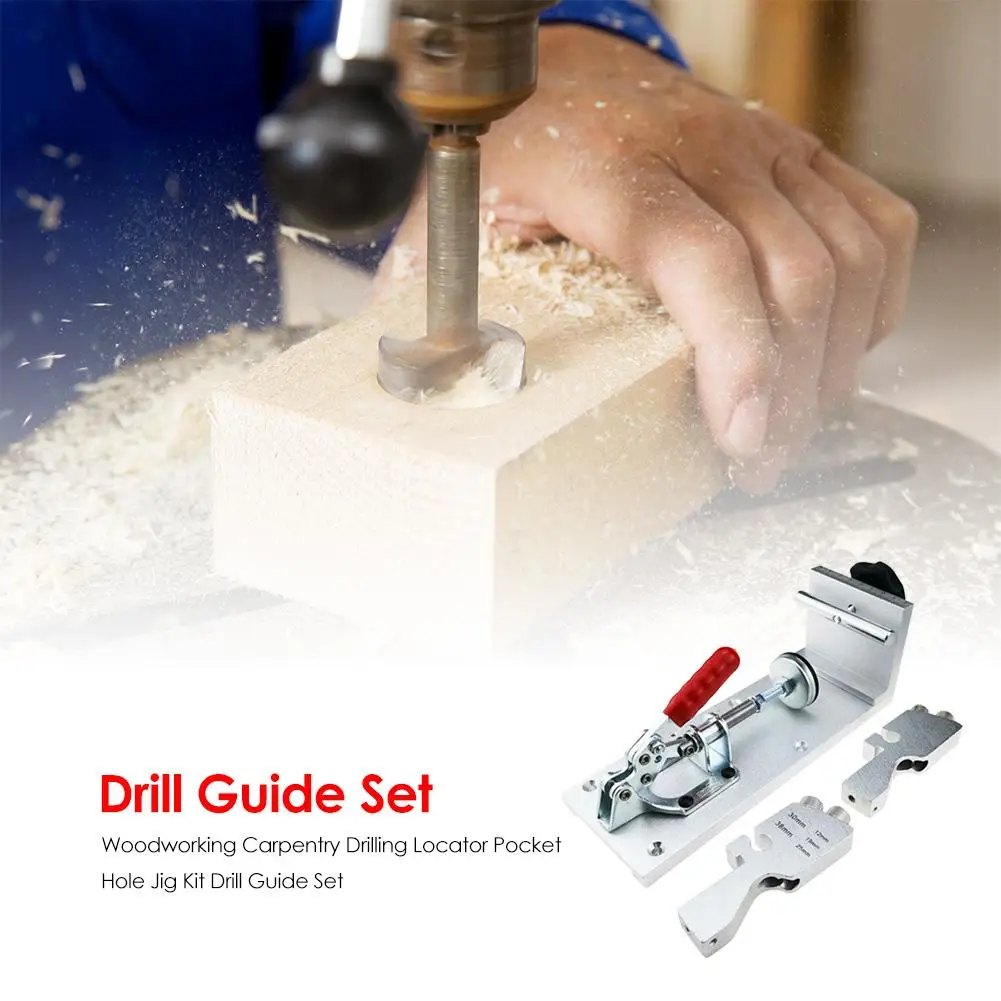 

Aluminum Woodworking Hole Puncher Drilling Fixture Wood Hole Jig Kit Professional Aluminum Oblique Hole Drilling Locator