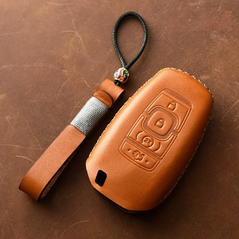 

Genuine Leather Car Remote Key Cover Case For Lincoln MKC MKZ MKX NAVIGATOR 2017 2018 2019