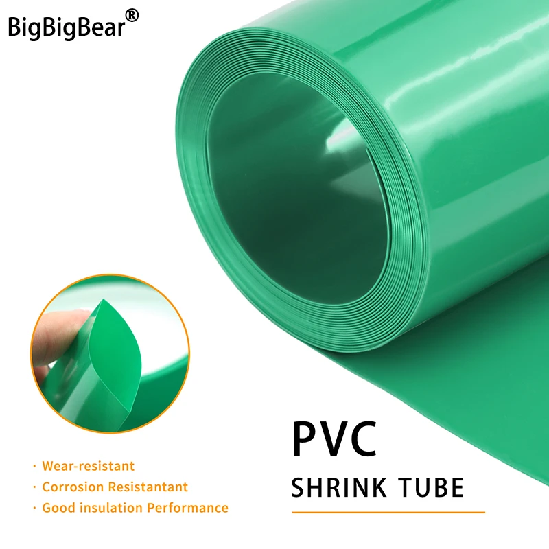 

1 ~ 20 м термоусадочная трубка из ПВХ, литиевый чехол, зеленая ширина, 7 ~ 200 мм, кабельный рукав, 18650, Lipo аккумулятор, защитная изолированная пленка