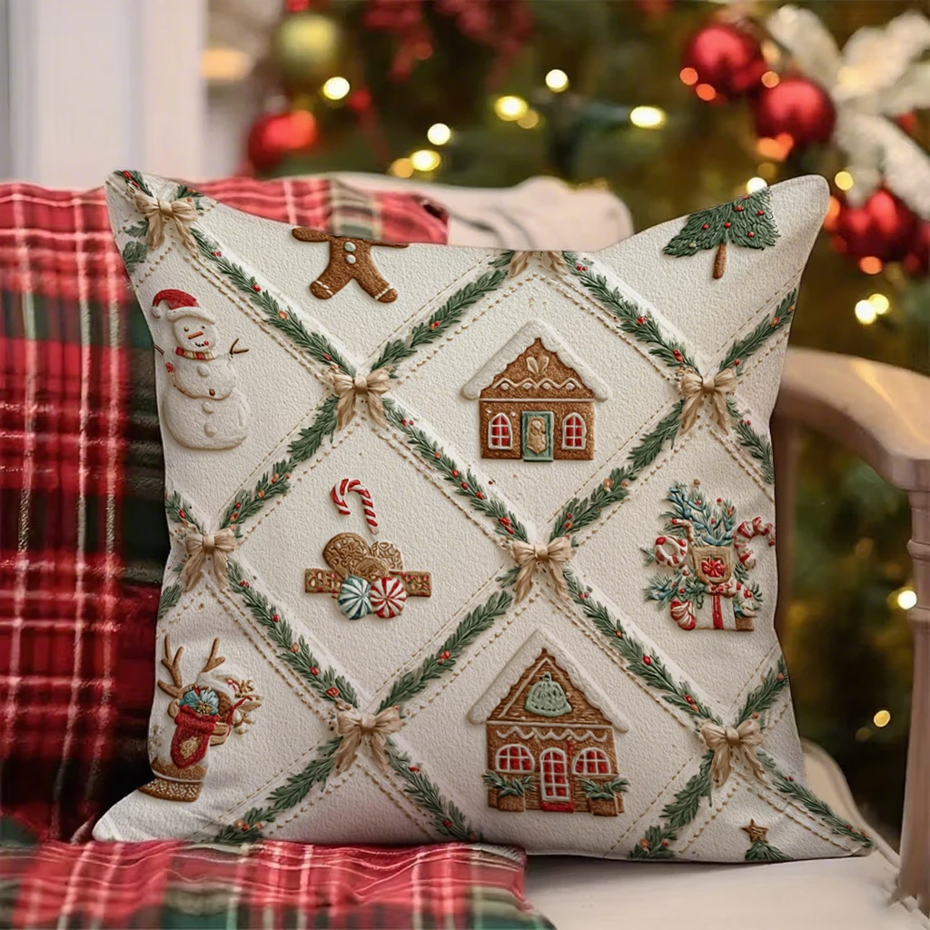 

Праздничная наволочка из полиэстера