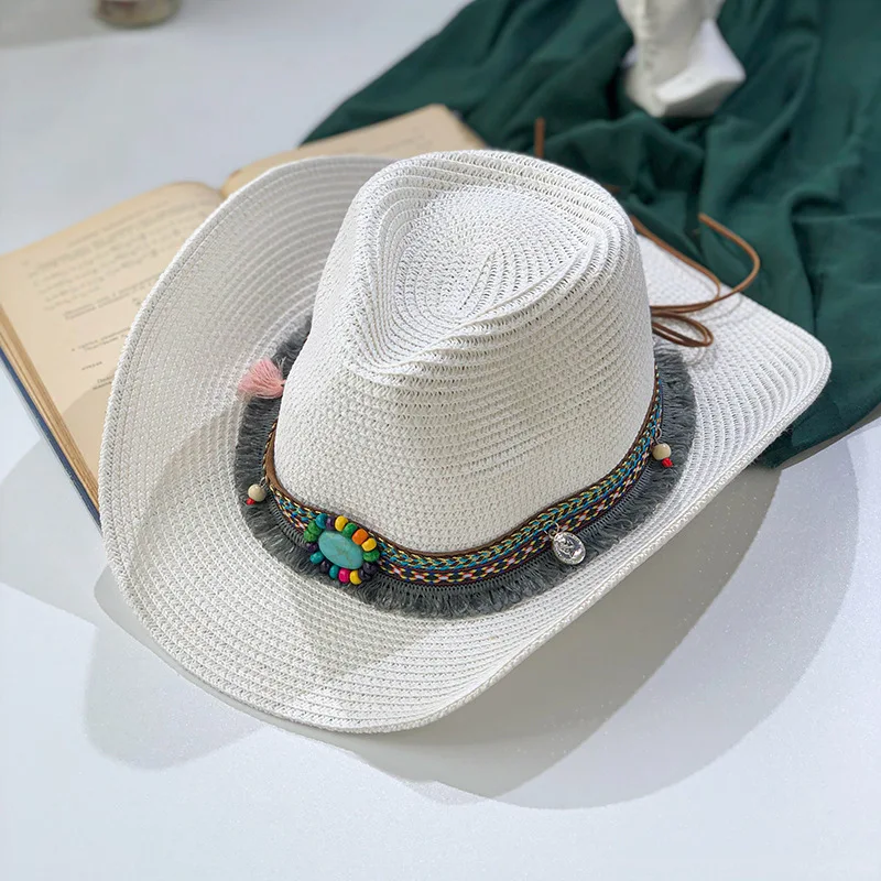 New Summer Turquoise Decor Cowboy Hat 