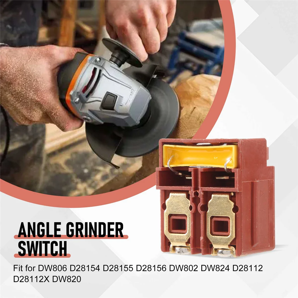 Замена переключателя для угловой шлифовальной машины DeWALT DW806 D28154 D28155 D28156 DW802 DW824