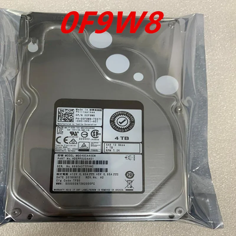 

New Original Hard Disk For DELL 4TB 3.5" 64MB SAS 7200RPM For 0F9W8 F9W8 MG04SCA40EN