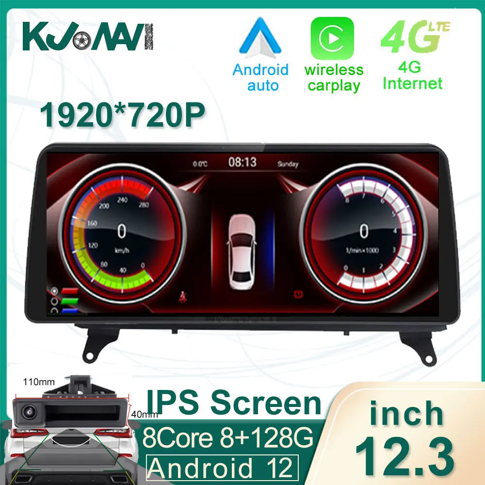 

12.3 Inch Android 12 Touch Screen For BMW X5 E70 X6 E71 2004-2016 Car Accessories Auto Carplay Monitors Multimedia Radio Player