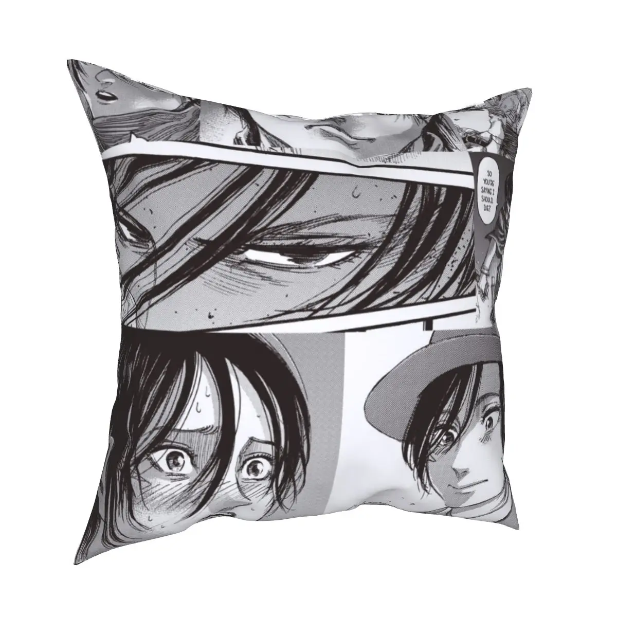 

Mikasa Ackerman, Attack On Titan Pillowcase Soft Cushion Cover Decorations Pillow Case Cover for Home Double-sided Printing