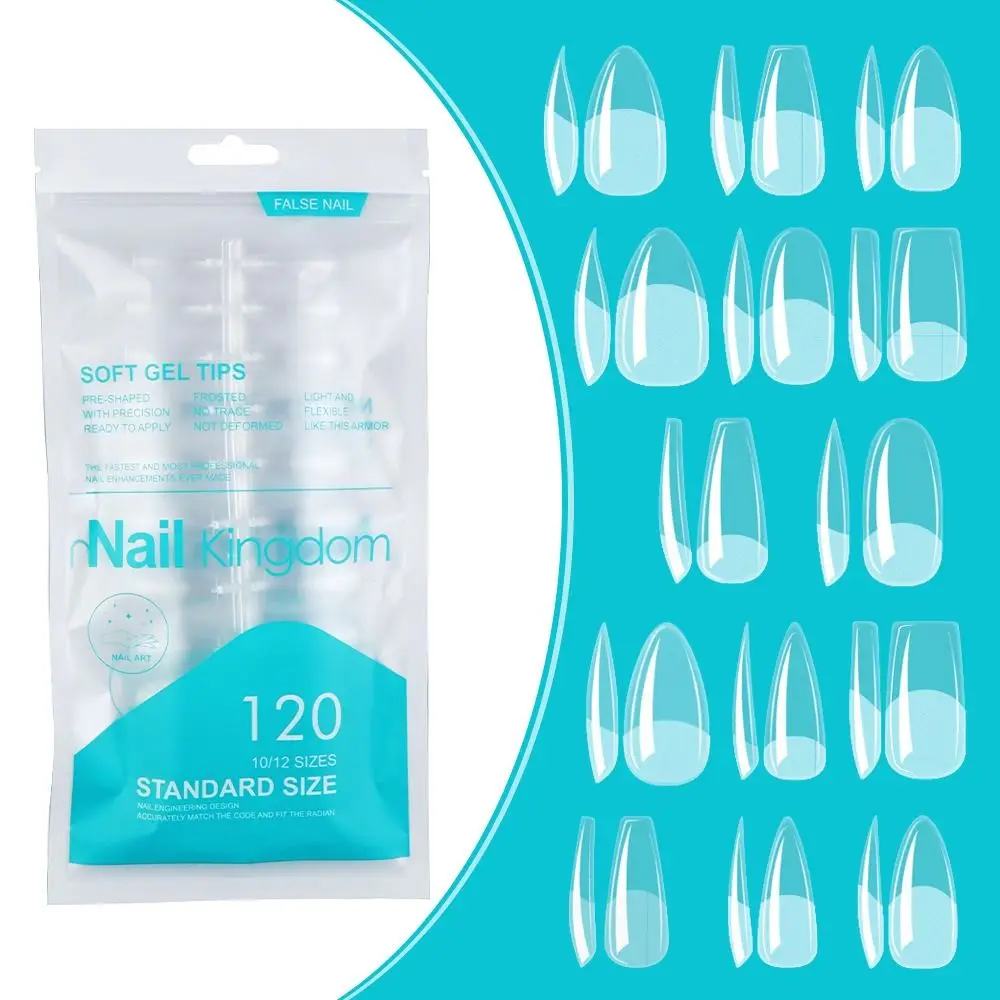 

DIY Ultra-Thin Traceless Half Frosted Feel Non-Abrasive Engraving Fake Nail Patches False Nails Full Cover Nail Art Tips