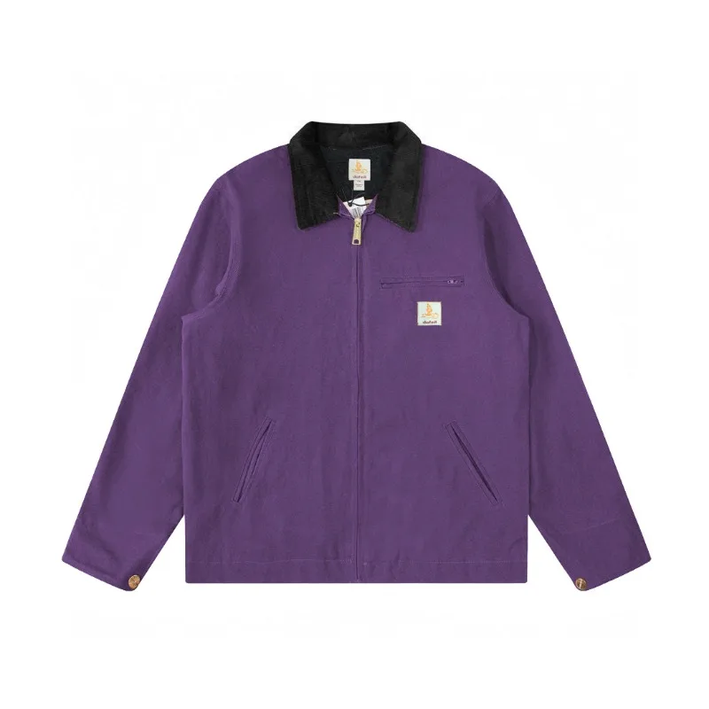 Heavyweight US Size Thick Spring Men Canvas Work Jacket with Mesh Lining