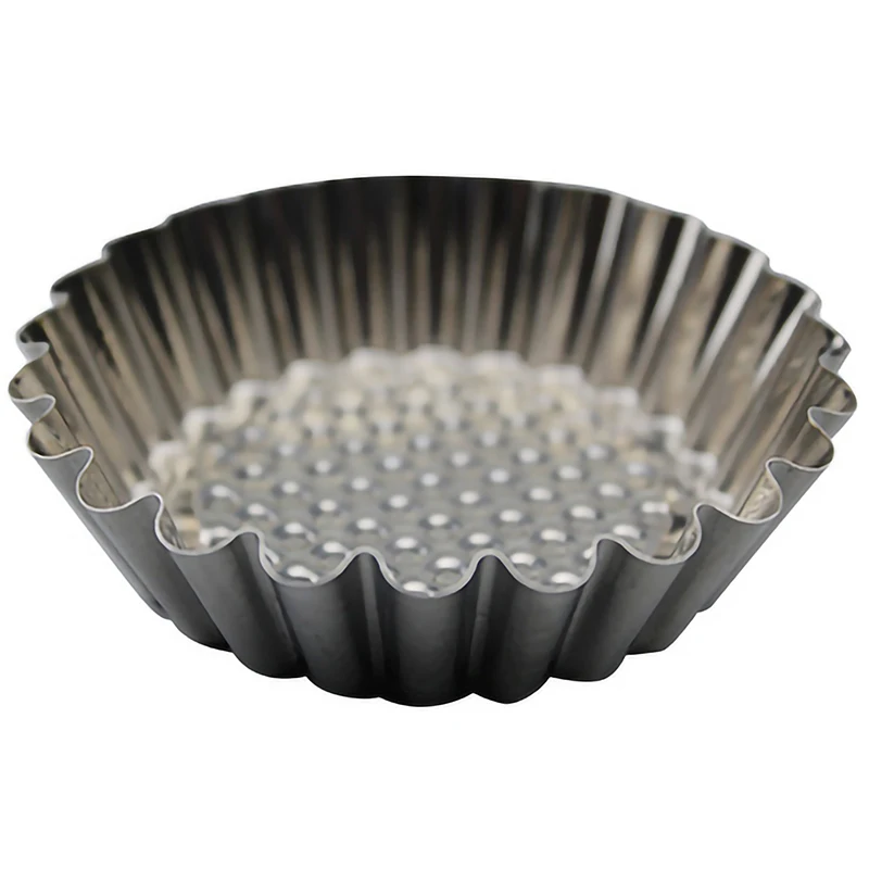 

20PCS Stainless Steel Egg Tart Mold Round Shape Fluted Design Cupcake Baking Molds Reusable Metal Muffin Baking Cups