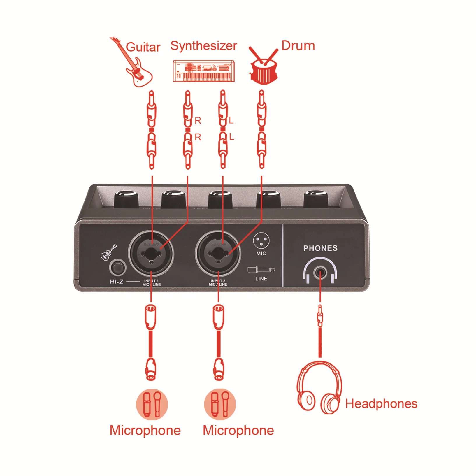 Звуковая карта с интерфейсом звука мониторингом звуковая функцией записи в