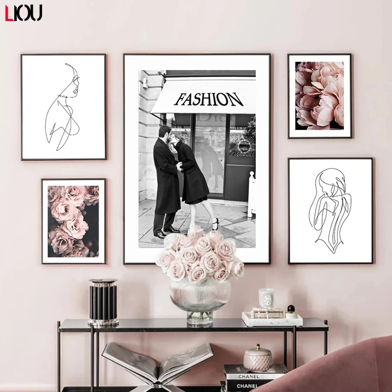 Парижский музей моды магазин шоппинг девушка настенная Картина на холсте