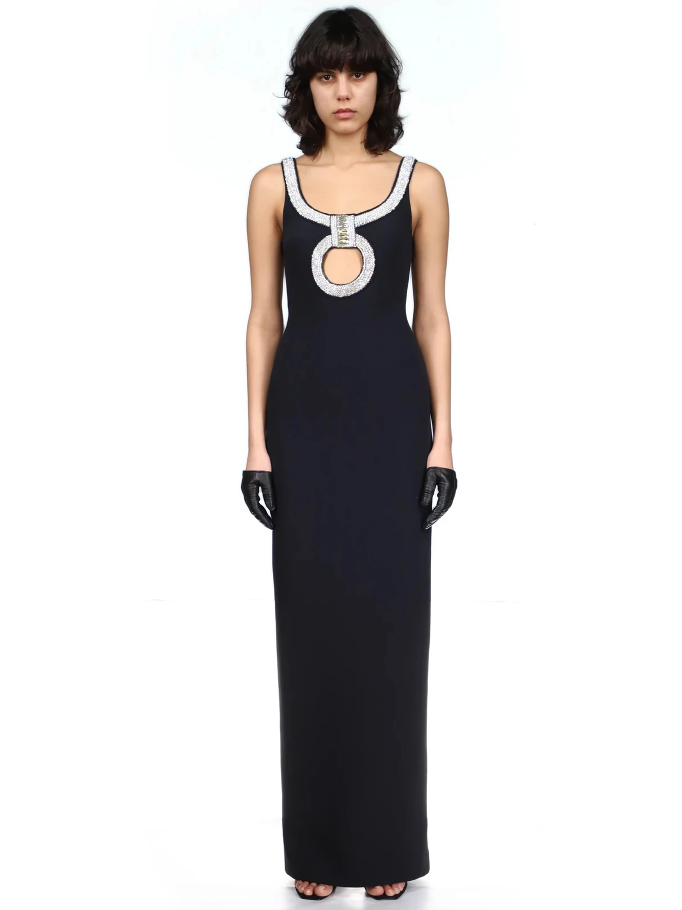 

Adyce 2022 New Summer Night Club Women's Bandage Dress Sexy Sleeveless Hollow Out Diamonds Celebrity Evening Party Maxi Dresses