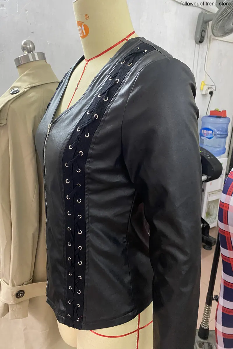 Fall/winter  Skinny Sexy Lady Women's Leather Jacket Women's Short Jacket Slim Thin Leather Jacket Women's Motorcycle Clothes