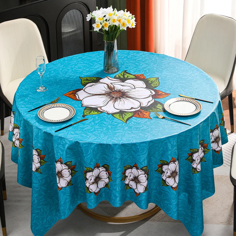 

Circular tablecloth, washable, waterproof, oil resistant, and scald resistant, household dining table and restaurant