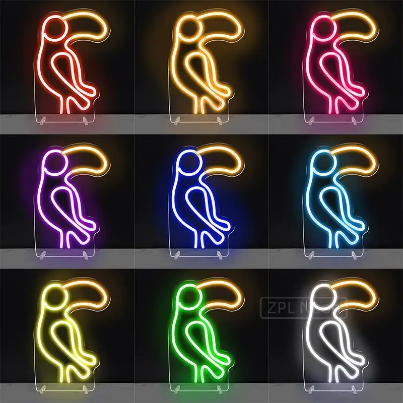 

Neon Led Light Parrot Night Light Home Decoration Led Neon Light Room Decor Bedroom Desk Lamp Bar Cafe Decor Nightlight Party