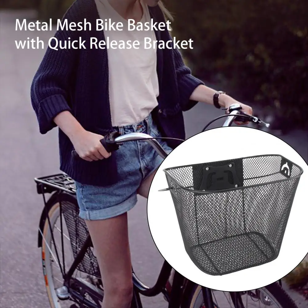 

1 Set MTB Front Basket Unique Reusable Easy to Install Riding Equipment Bicycle Front Basket Front Handlebar Basket